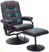 HOMCOM Fauteuil de massage avec repose-pieds - Marron