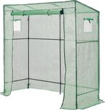 en.casa H.T. Trade Service GmbH & Co. KG Tuinkas Vlaardingen kweekkas 198x78x180-200 cm groen