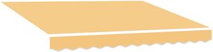 vidaXL - Vervangingsdoek - zonnescherm - 3,5x2,5 m - Zand - Polyester