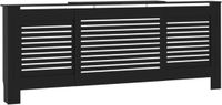vidaXL Radiatorombouw 205 cm MDF zwart