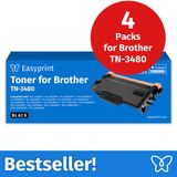 Easyprint Toner voor Brother TN3480, compatibel met Brother DCP-L 5500, HL-L 5000, MFC-L 5700, e.d., 4 stuks