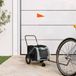 Maison Exclusive - Remorque à vélo pour chien, gris et noir. Fabriqué en tissu Oxford et métal