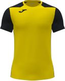 Joma T-shirt Record II Korte mouw Geel/Zwart Polyester Heren Lente/Zomer 2021 Hardlopen Maat 140