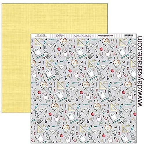 Dayka Trade Scrapbooking Papier - Tablet met gaten - 30,5 x 31,5 cm - Meerkleurig