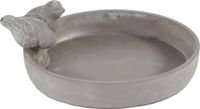 Mega Collections Vogelbad/voederschaal - grijs - cement - D23 x H5 cm