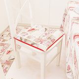 PETTI Artigiani Italiani - Set van 6 keukenstoelkussens, 4 punten, stoelhoezen van katoen met veters 40 x 40 cm - set van 6 Lidia-rood 100% Made in Italy