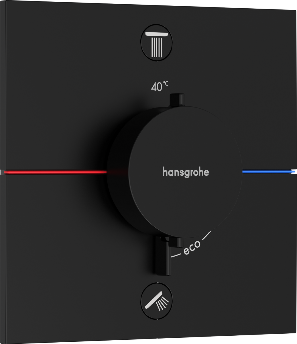 Hansgrohe Hansgrohe Showerselect EN1717 Comfort E inbouw thermostaat 2 uitgangen mat zwart
