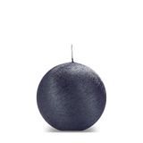 Kaarsen Bal Handwerk Gemetaliseerd Kleur Nachtblauw Diameter 10 cm