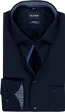 OLYMP Luxor modern fit overhemd - popeline - marine blauw - Strijkvrij - Boordmaat: 44 (EU maat: XL)