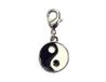 INNSPIRO Nice Charms Ying/Yang metalen hangers, wit en zwart, met karabijnhaak, diameter 13 mm, 25 stuks, 12x15mm., Metaal, Geen edelsteen