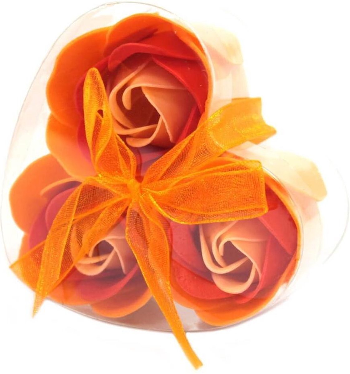 AW Gifts Zeep Bloemen - Peach Roses - Set van 3