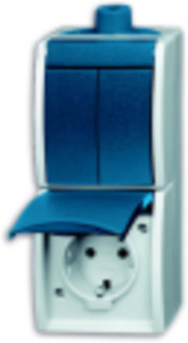 Busch-Jaeger 2601/5/20EW-53-503 Wandcontactdoos - Wit, Blauw