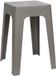 Home Deco Factory Zitkruk/Stoel - Grijs - Kunststof - D34 x H47 cm - Stapelbaar - Bijzettafel