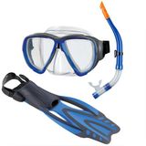 Beco Snorkelset Porto Dx 3.0 - Unisex - Blauw - Maat 36-39