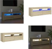 vidaXL Tv-meubel met LED-verlichting 120x35x40 cm sonoma eikenkleurig