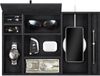 SITHON Pocket lege tafelorganizer, 8-vaks lade organizer, opbergdoos, nachtkastje van imitatieleer, cosmetica-lade, nachtkastje, muntvakje, sleutel, sieradenorganizer (zwart)