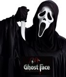 Partychimp Masker - Ghost face - Met capuchon & mes