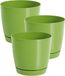Prosperplast Set 3x Plantenpotten Rond Kiwi Groen Ø18cm
