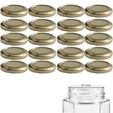 mikken 20 stuks TO deksels 58/6 cm voor jampotten, twist-off reservedeksel voor inmaakpotten, kleur goud