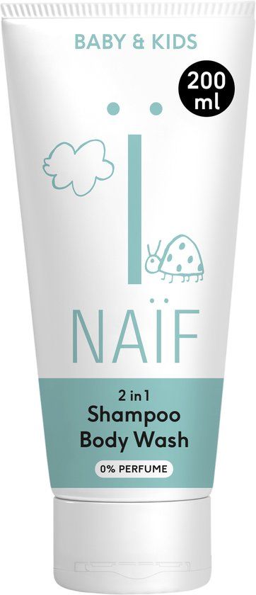 Naïf 2 in 1 Shampoo & Body Wash - 200ml - 0% parfum - Baby & Kids