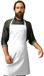 Merkloos Keukenschort voor volwassenen wit - Barbecueschort wit basic