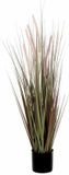 Mica Decorations Paarse Dogtail/siergras kunstplant 90 cm in zwarte pot