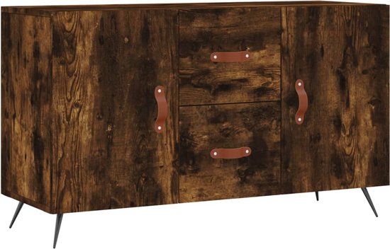 vidaXL Dressoir 100x36x60 cm bewerkt hout gerookt eikenkleurig