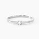 Bague Solitaire Superposition Or Blanc Diamant