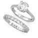 Swarovski Stilla ring, set (2), ronde maat, wit, gerhodineerd metaal