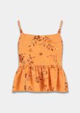 Harper & Yve ORANGE SEQUIN Peplum Top Mouwloos Dames M