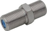 Coax-Adapter XLR F-Connector Female - F-Connector Female Grijs