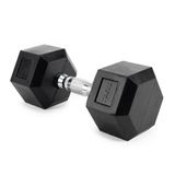 TREXO Halter, 10 kg, hexagon duurzaam rubber gietijzer voor krachttraining thuis met ergonomische handgreep, stabiele en veelzijdige halter Hex HXD100