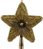Decoris Kerstboompiek - Goudkleurig - Ster - 23 cm