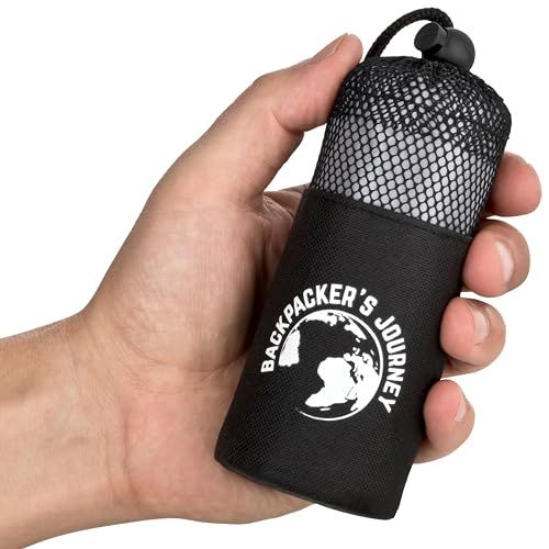Backpacker's Bol Reisslaapzak (slechts 168 g), ultralichte en ruimtespare slaapzak van microvezel. Ideaal voor backpacken, hostels en hutten (90 cm, grijs)