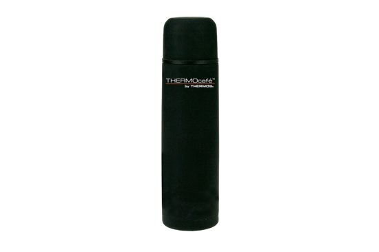 Thermos Everyday Ss Fles 1 L - Zwart Rubber