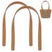 Set de 2 poignées pour sacs, en similicuir, 62 cm de long, couleur kaki foncé