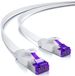 Câble réseau plat sans marque Cat7 30m - Câble Ethernet LAN 10 Gbps Blanc