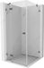 Mexen Lunar douchecabine porte battante gauche 100 x 100 cm, transparent, gris canon brossé