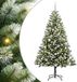vidaXL Kunstmatige Scharnierende Kerstboom met Gevlokte Sneeuw Warmwit