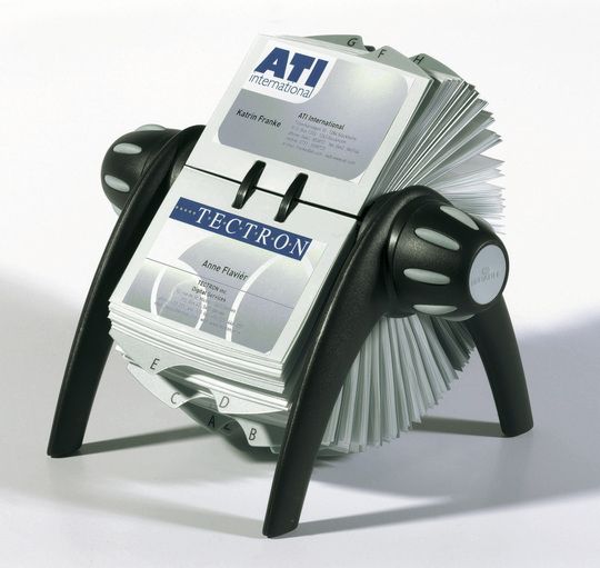 VISIFIX® flip - Rotary- & visitekaartmappen - zwart