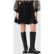 AllSaints Jupe Athena Dentelle Noir Taille : 10