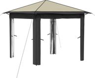 vidaXL Tuinpaviljoen zonder zijwand 2,6 x 2,6 m Crème en Antraciet
