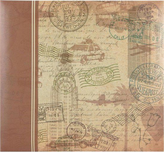 MCS MBI Postmark Travel Post Bound Album 12"x12" - Brown - Scrapbook