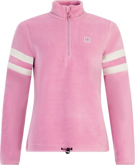 Protest Prtmiek Skipully Dames Outdoor Fleece Sweater Lange Mouwen 1/4 Rits Vintage Pink XL
