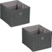 Merkloos Relaxdays Opbergmand - Set van 2 - 8 Liter - Donkergrijs