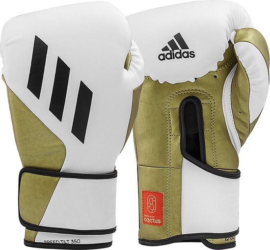 Adidas Speed TILT 350V Pro Training Bokshandschoenen - Wit/Goud - 14 oz