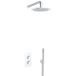 Fortifura Calvi Inbouw Regendoucheset - thermostatisch - wandarm - 25cm - hoofddouche - staaf handdouche - metalen doucheslang - hoogglans chroom