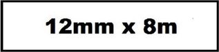Quantore Labeltape TZE-231 12 mm x 8 m wit/zwart
