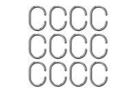 Croydex AK142141 Gordijnringen verchroomd voor douchestang tot 29 mm diameter