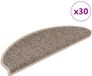 vidaXL - Trapmatten - Zelfklevend - Sisal-Look - 30 stuks - 65x21x4 cm - Donkerbeige